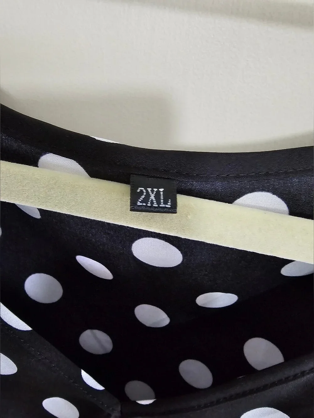Plus Size Polka Dot V-Neck Women's Dress - Picture 3 of 5